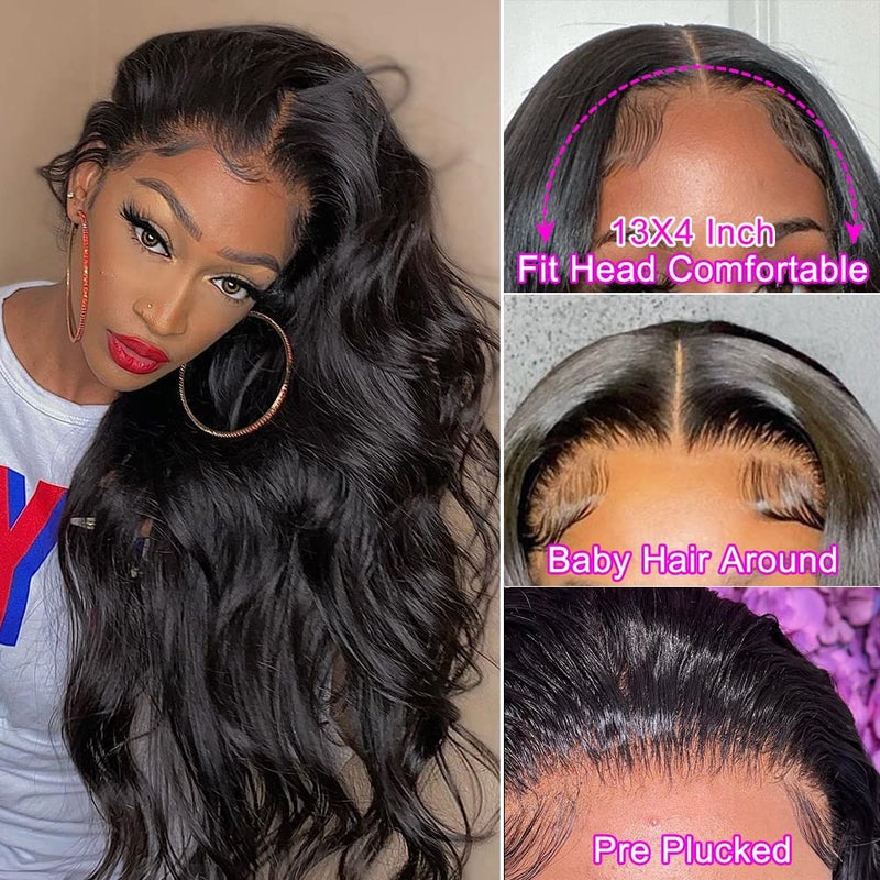 Foreverlove Body Wave 13x4 HD Lace Front Wigs for Black Women 10A Grade 200% Density Brazilian Virgin Human Hair Wig (18 Inch,Body Wave) - Image 3